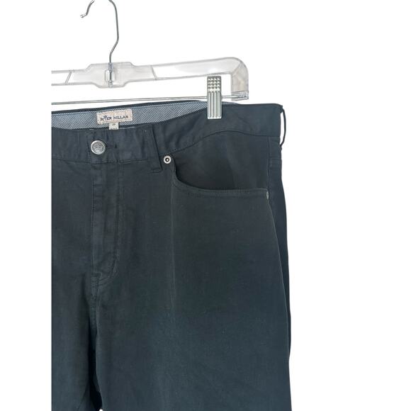 Peter Millar Mens Black Basic Ultimate Sateen 5 Pocket Straight Leg Pant Size 35 - Picture 5 of 10